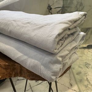 Lauren Ralph Lauren light blue and white striped Sheets Luxurious Bedding